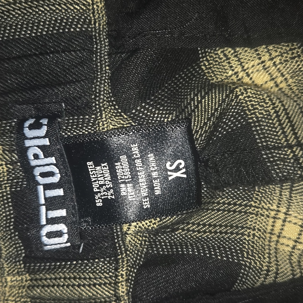 Hot Topic Black and Yellow Plaid Pants - Picture 4 of 4